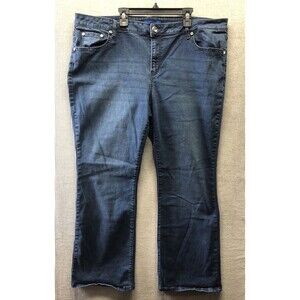 Apt. 9 Bootcut Jeans Womens 20W Short Embroidered Embellished Pockets Plus Size